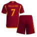 Tanie Strój piłkarski AS Roma Lorenzo Pellegrini #7 Koszulka Podstawowej dla dziecięce 2023-24 Krótkie Rękawy (+ szorty)